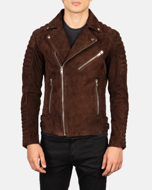 Hunter Mocha Suede Biker Jacket